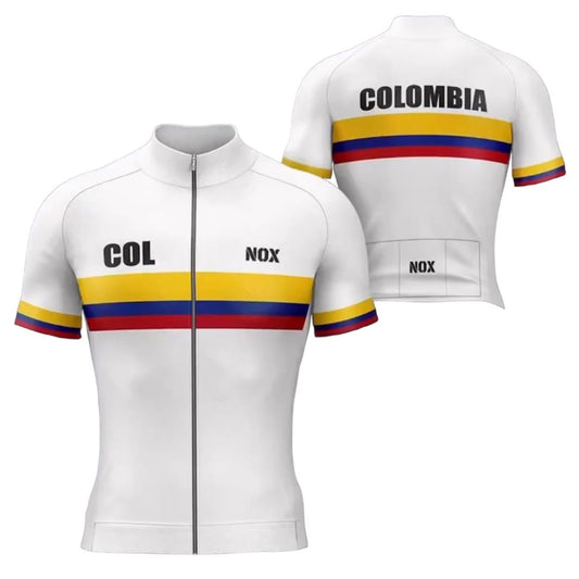 Short Sleeve Cycling Shirt REF. PROCOLOMBIA WHITE