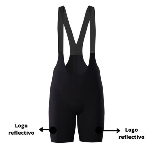 MAN Black Cycling Shorts with braces